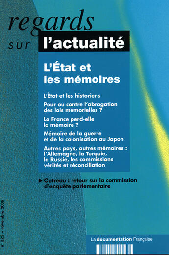 Couverture du livre « L'état et les mémoires » de  aux éditions Documentation Francaise