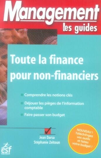 Couverture du livre « Finance pour non financiers » de Darsa/Zeitoun aux éditions Esf Prisma