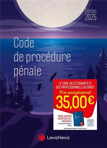 Couverture du livre « Code de procédure pénale (édition 2025) » de Philippe Conte et Virginie Peltier et Camille De Jacobet De Nombel et Amane Gogorza aux éditions Lexisnexis