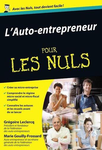 Couverture du livre « L'auto-entrepreneur poche pour les nuls » de Le Clercq aux éditions First