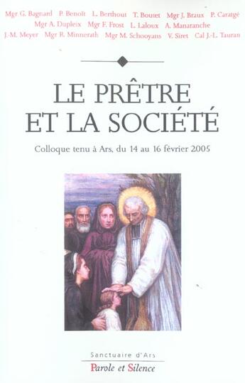Couverture du livre « Pretre et la societe » de Sanctuaire Ars aux éditions Parole Et Silence