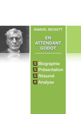 Couverture du livre « En attendant Godot de Samuel Beckett ; fiche de lecture complète » de  aux éditions Numeriklivres