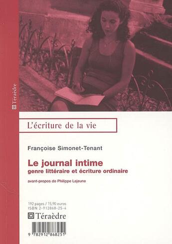 Couverture du livre « Le journal intime » de  aux éditions Teraedre