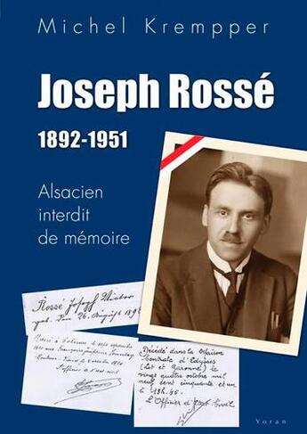 Couverture du livre « Joseph rosse 1892-1951 » de Michel Krempper aux éditions Yoran Embanner