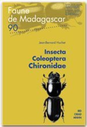 Couverture du livre « Insecta coleoptera chironidae » de J.-B. Huchet aux éditions Quae