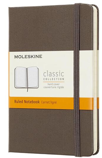 Couverture du livre « Carnet ligné poche rigide marron » de  aux éditions Moleskine