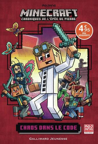 Couverture du livre « Romans Minecraft - Chaos dans le code : Chroniques de l'Epée de pierre, tome 1-Edition spéciale » de Nick Eliopulos aux éditions Gallimard-jeunesse