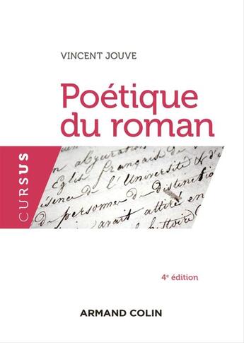 Couverture du livre « Poétique du roman » de Vincent Jouve aux éditions Armand Colin