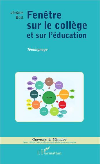 Couverture du livre « Fenêtre sur le collège et sur l'éducation » de Jerome Bost aux éditions L'harmattan