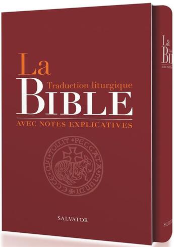 Couverture du livre « Bible AELF commentée version Deluxe » de Aelf aux éditions Salvator