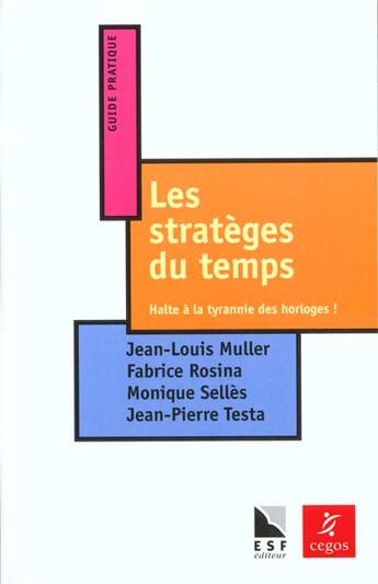 Couverture du livre « Les strateges du temps » de Jean-Louis Muller aux éditions Esf Prisma