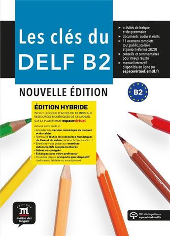 Couverture du livre « Les clés du Delf ; FLE ; livre de l'élève ; B2 » de  aux éditions La Maison Des Langues