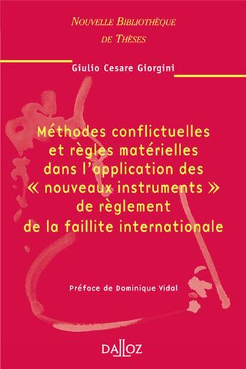 Couverture du livre « Méthodes conflictuelles et règles matérielles dans l'application des 