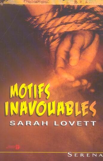 Couverture du livre « Motifs Inavouables » de Sarah Lovett aux éditions Presses De La Cite