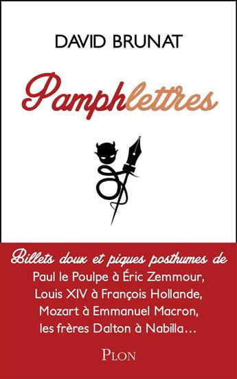 Couverture du livre « Pamphlettres » de David Brunat aux éditions Plon