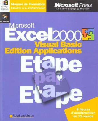 Couverture du livre « Microsoft Excel 2000 Visual Basic Edition ; Applications Etape Par Etape » de Reed Jacobson aux éditions Microsoft Press