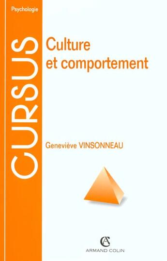 Couverture du livre « Culture Et Comportement ; 2e Edition » de Vinsonneau aux éditions Armand Colin