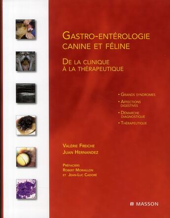 Couverture du livre « Gastro-entérologie canine et féline ; de la clinique à la thérapeutique » de Valerie Freiche et Juan Hernandez aux éditions Elsevier-masson