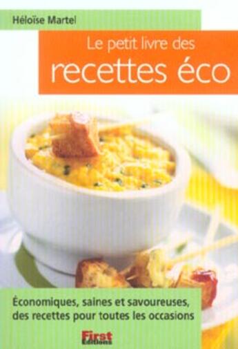 Couverture du livre « Le petit livre des recettes eco » de Heloise Martel aux éditions First