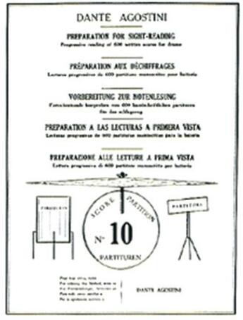 Couverture du livre « Préparation au déchiffrage t.10 ; partitions de grandes formations ; batterie » de Dante Agostini aux éditions Carisch Musicom