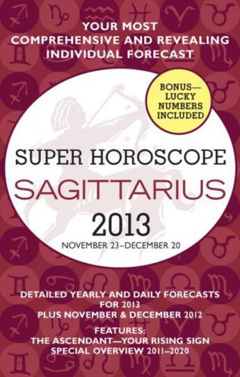 Couverture du livre « Sagittarius (Super Horoscopes 2013) » de Beim Margarete aux éditions Penguin Group Us