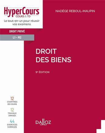 Couverture du livre « Droit des biens (9e édition) » de Nadege Reboul-Maupin aux éditions Dalloz