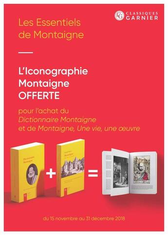 Couverture du livre « Affiche action commerciale ; un mois avec Montaigne » de  aux éditions Classiques Garnier