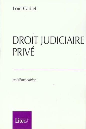 Couverture du livre « Droit Judiciaire Prive » de Loïc Cadiet aux éditions Lexisnexis