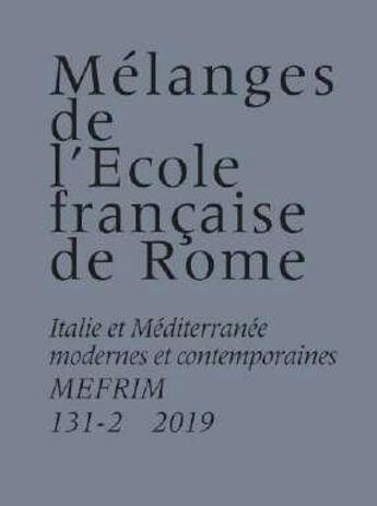 Couverture du livre « Melanges de l'efr-italie et mediterranee modernes et contemporaines » de  aux éditions Ecole Francaise De Rome