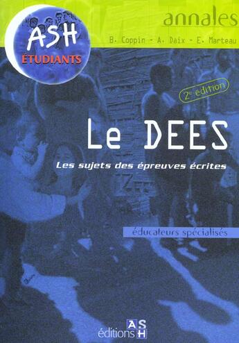 Couverture du livre « Le dees sujets des epreuves ecrites » de Coppin aux éditions Ash