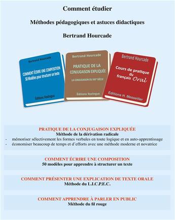 Couverture du livre « Comment étudier ; méthodes pédagogiques et astuces didactiques » de Hourcade Bertrand aux éditions Books On Demand