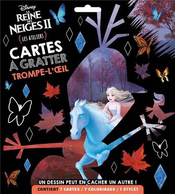 Couverture du livre « Les ateliers Disney : La Reine des Neiges 2 : cartes à gratter trompe-l'oeil » de Disney aux éditions Disney Hachette