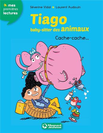 Couverture du livre « Tiago, baby-sitter des animaux Tome 3 : cache-cache... » de Severine Vidal et Laurent Audouin aux éditions Magnard