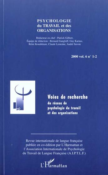 Couverture du livre « Organisations - vol06 » de  aux éditions L'harmattan