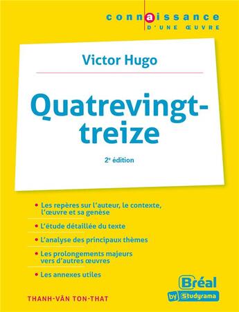 Couverture du livre « Quatre-vingt-treize de Victor Hugo (2e édition) » de Thanh-Van Ton-That aux éditions Breal