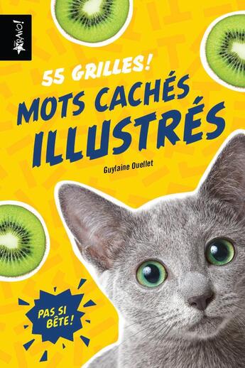 Couverture du livre « Pas si bête ! ; mots cachés illustrés ; 55 grilles » de Guylaine Ouellet aux éditions Bravo