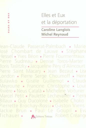 Couverture du livre « Elles et eux et la deportation » de Caroline Langlois aux éditions Tiresias