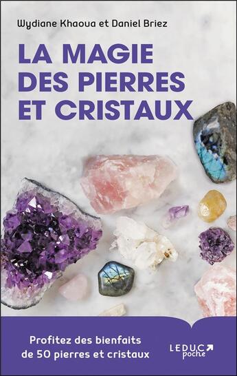 Couverture du livre « La magie des pierres et cristaux » de Daniel Briez et Wydiane Khaoua aux éditions Leduc