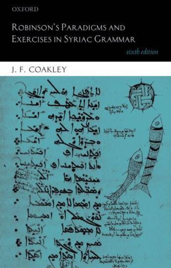 Couverture du livre « Robinson's Paradigms and Exercises in Syriac Grammar » de Coakley J F aux éditions Oup Oxford