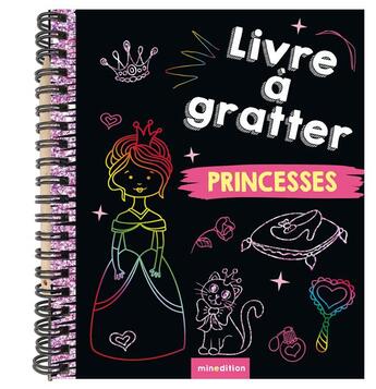 Couverture du livre « Mini livre à gratter ; princesses » de Jennifer Wilderich-Lang aux éditions Mineditions