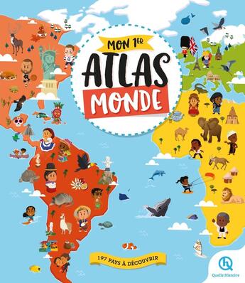 Couverture du livre « Mon 1er atlas monde (2e édition) » de Collectif et Marine Breuil-Salles et Margot Boutges et Noémie Arnaud aux éditions Unique Heritage