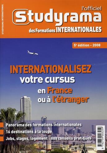 Couverture du livre « L'officiel des formations internationales (édition 2008) » de  aux éditions Studyrama