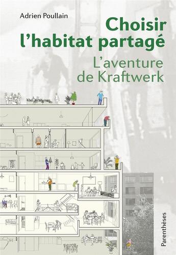 Couverture du livre « Choisir l'habitat partagé ; l'aventure de Kraftwerk » de Adrien Poullain aux éditions Parentheses