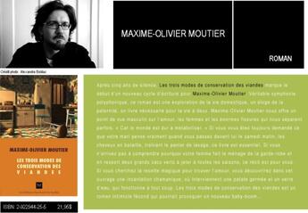 Couverture du livre « Les trois modes de conservation des viandes » de Maxime-Olivier Moutier aux éditions Marchand De Feuilles