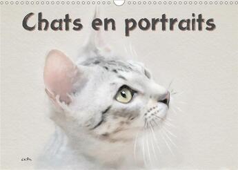 Couverture du livre « Chats en portraits calendrier mural 2020 din a3 horizontal - serie de 12 creations original » de Sudpastel K.A. aux éditions Calvendo