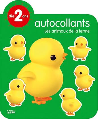 Couverture du livre « Autocollants animaux ferme » de  aux éditions Lito