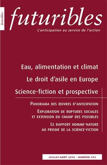 Couverture du livre « Eau, Alimentation Et Climat » de  aux éditions Futuribles