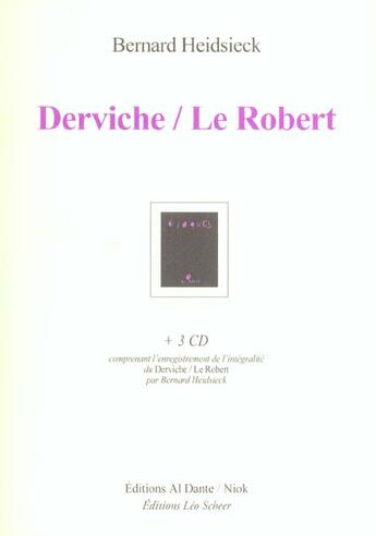 Couverture du livre « Derviche / le robert » de Bernard Heidsieck aux éditions Al Dante