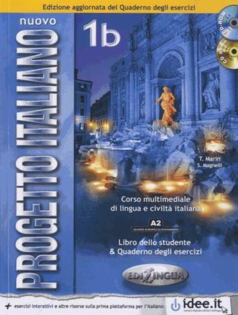 Couverture du livre « Nuovo progetto italiano / 1 (a1-a2) / 1b (a2) eleve+ex+cd+dvd » de  aux éditions Edilingua