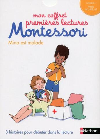 Couverture du livre « Mina est malade ; niveau 1 ; mots un, est, et » de Sabine Hofmann et Amandine Meyer et Chantal Bouvy aux éditions Nathan